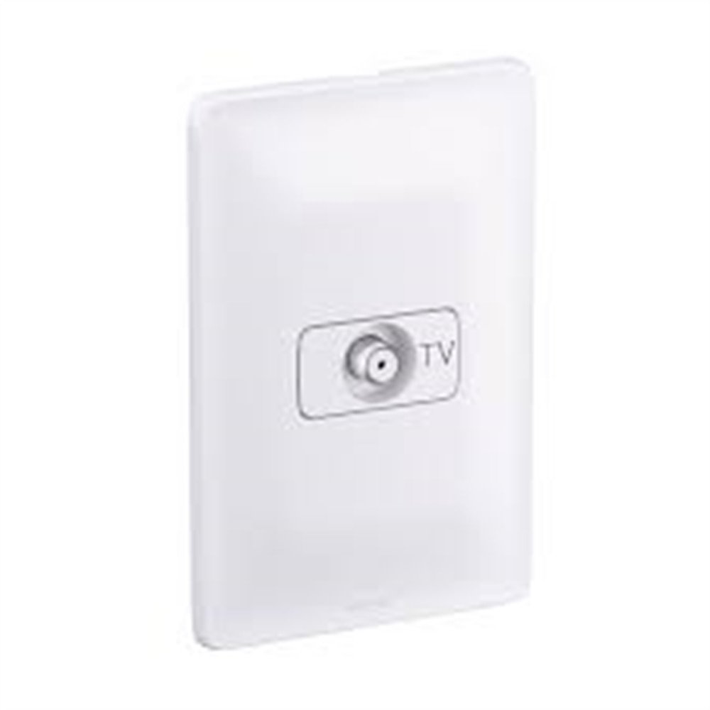 Tomada Pial Zeffia para Antena de TV com Placa 4x2 Tomada Pial Zeffia para Antena de TV com Placa 4x2