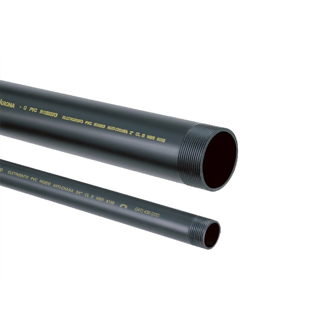 Tubo Pvc Eletroduto Roscavel Krona 1 Polegada 3M Tubo Pvc Eletroduto Roscavel Krona 1 Polegada 3M