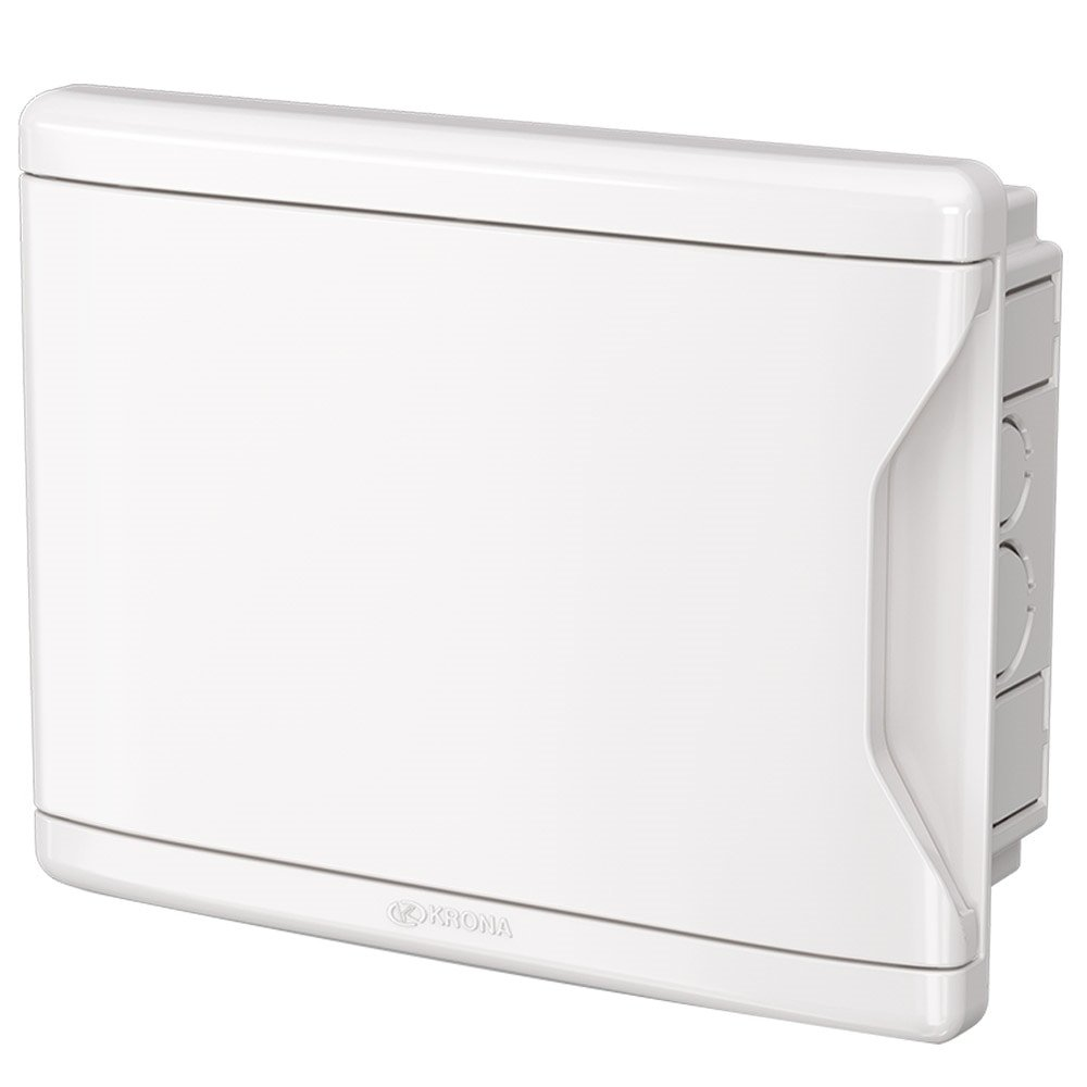Quadro Distribuição Krona 4DIN 3NEMA sem Barramento Embutir Quadro Distribuição Krona 4DIN 3NEMA sem Barramento Embutir
