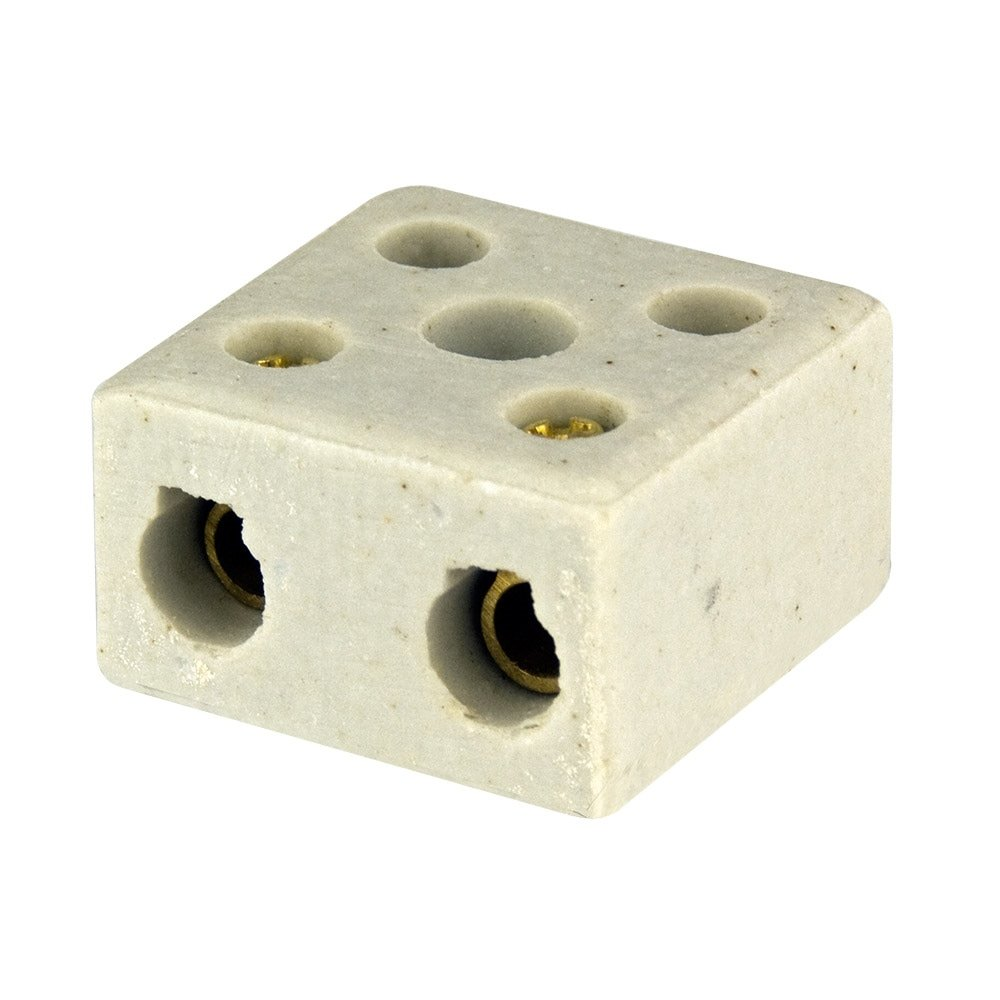 Conector de Porcelana Foxlux 16mm Bipolar - Embalagem com 50 Unidades Conector de Porcelana Foxlux 16mm Bipolar - Embalagem com 50 Unidades