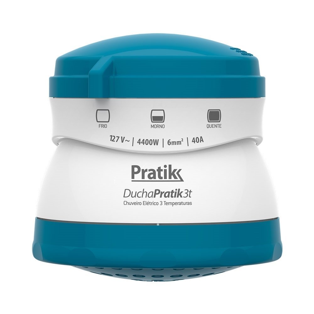 Chuveiro Ducha Pratik 3 Temperaturas Azul Claro 4400W Chuveiro Ducha Pratik 3 Temperaturas Azul Claro 4400W