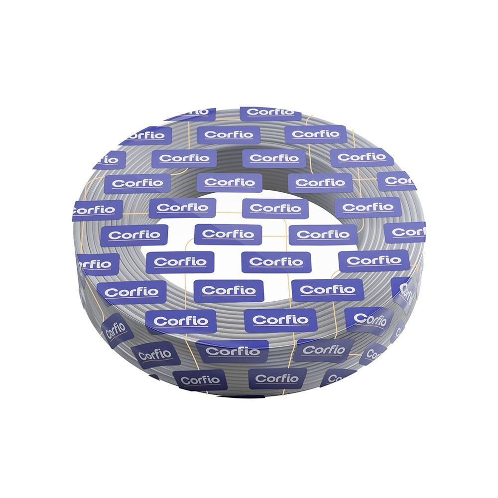 Cabo Flexível Corfio 1,5mmx100m Rolo 750V Cinza Cabo Flexível Corfio 1,5mmx100m Rolo 750V Cinza