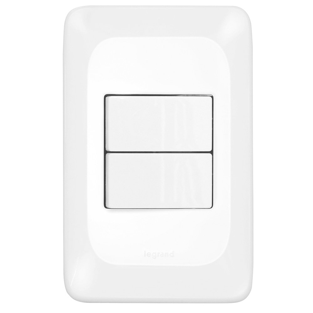 Interruptor Pial Pop 1 Tecla Simples + 1 Tecla Paralelo com Placa 4X2 Interruptor Pial Pop 1 Tecla Simples + 1 Tecla Paralelo com Placa 4X2