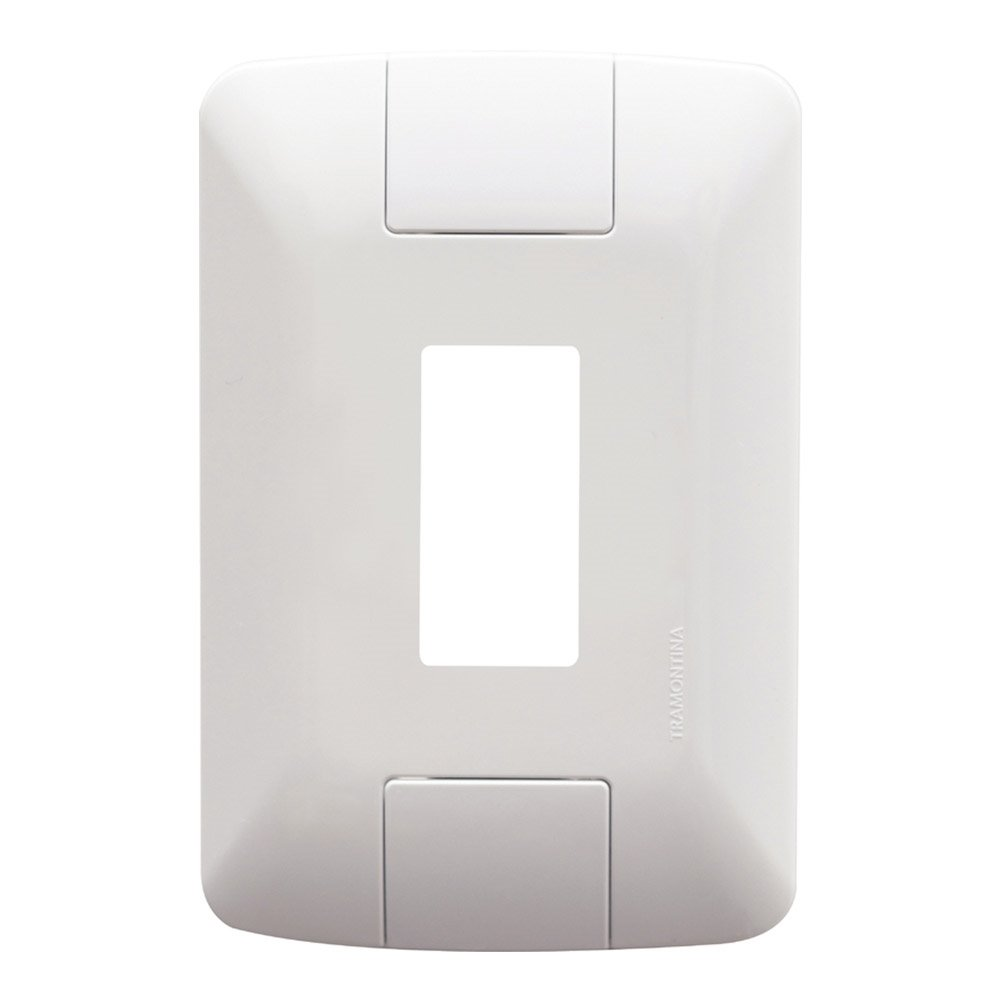 Placa Aria Tramontina 4x2 1 Módulo Vertical Branco Placa Aria Tramontina 4x2 1 Módulo Vertical Branco