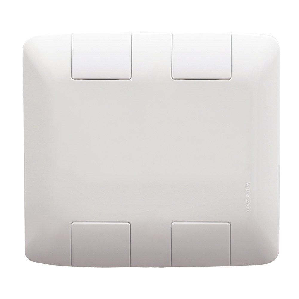 Placa Aria Tramontina 4x4 Cega Branco Placa Aria Tramontina 4x4 Cega Branco