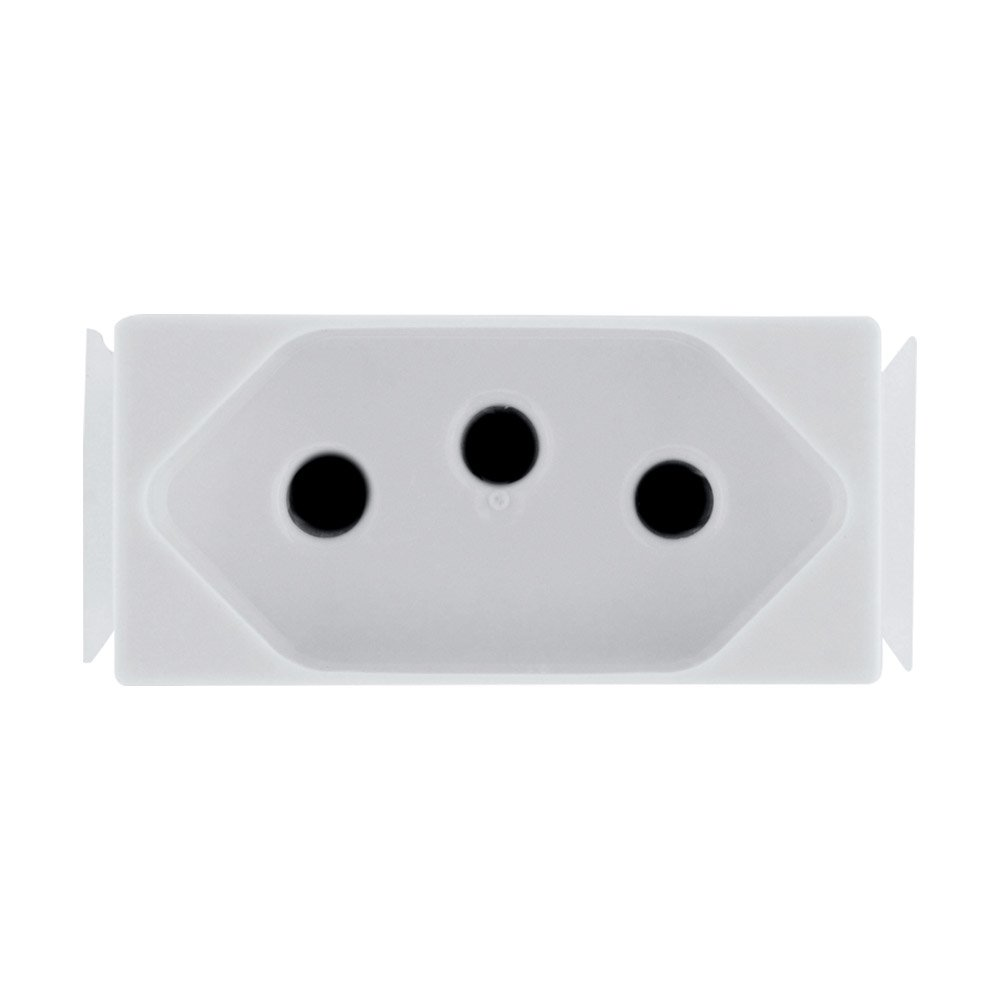 Tomada Modulo Aria Tramontina 2P+T 10A Branco Tomada Modulo Aria Tramontina 2P+T 10A Branco