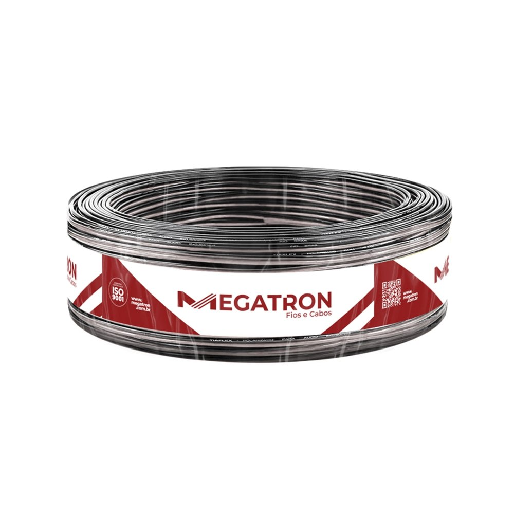 Cabo para Som Megatron 2X0,50mm 100m Polarizado Cristal Cabo para Som Megatron 2X0,50mm 100m Polarizado Cristal