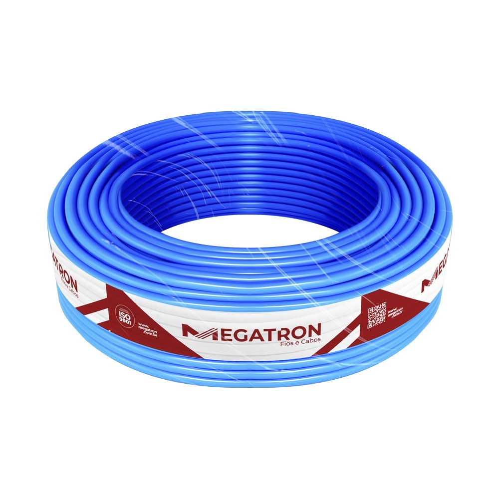 Cabo Flexível Megatron Hepr 0,6/1,0KV 16,00mmX100M Rolo Azul Cabo Flexível Megatron Hepr 0,6/1,0KV 16,00mmX100M Rolo Azul