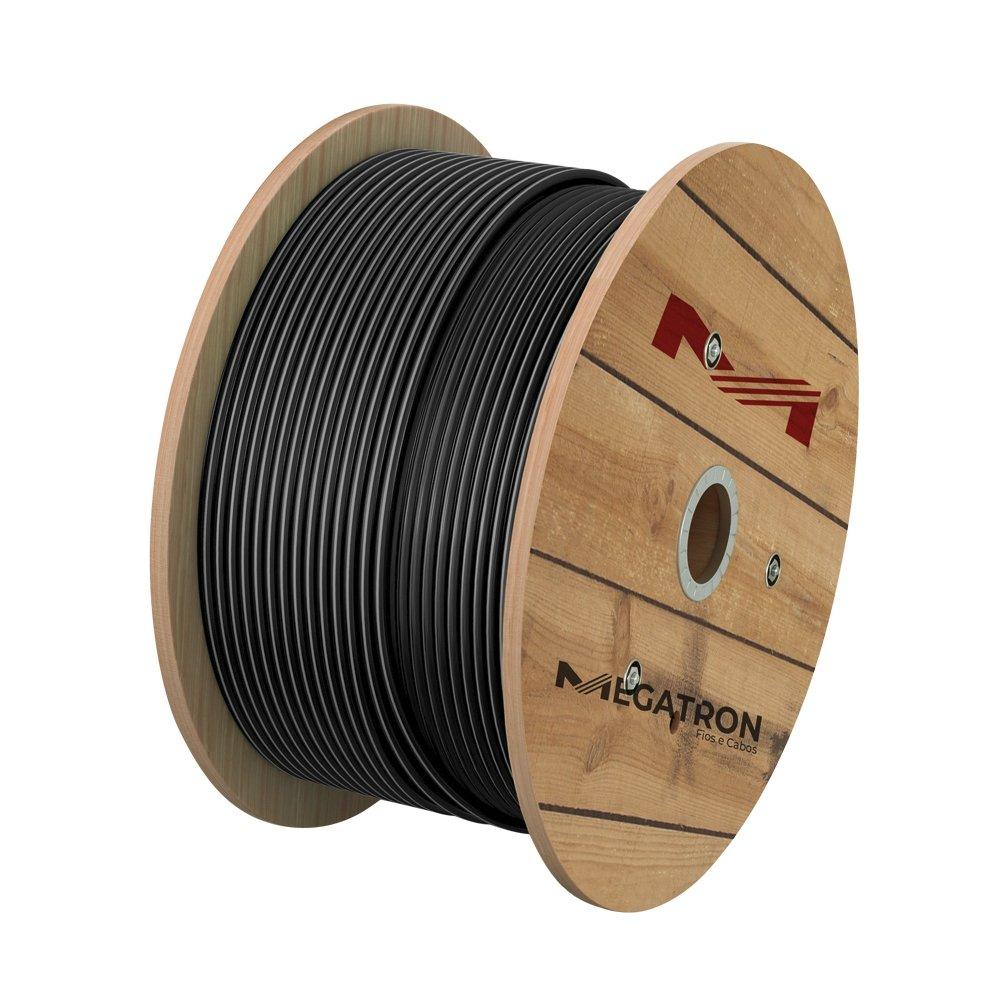 Cabo Flexível Megatron Hepr 0,6/1,0KV 10mmx500m Bobina Preto Cabo Flexível Megatron Hepr 0,6/1,0KV 10mmx500m Bobina Preto