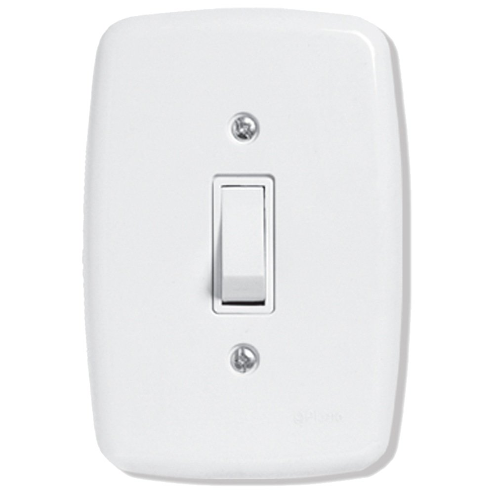 Interruptor Ideale Pluzie 1 Tecla Paralela com Placa 4X2 Branca Interruptor Ideale Pluzie 1 Tecla Paralela com Placa 4X2 Branca