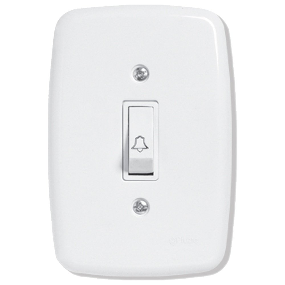 Pulsador Campainha Ideale Pluzie Com Placa 4X2 Branca Pulsador Campainha Ideale Pluzie Com Placa 4X2 Branca