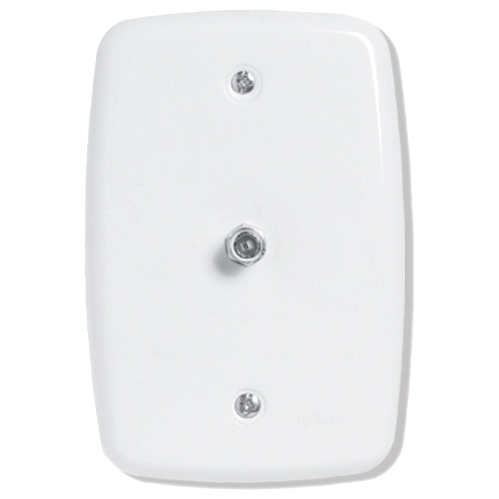 Tomada Ideale Pluzie - para Antena TV/SAT com Placa 4x2 Branca Tomada Ideale Pluzie - para Antena TV/SAT com Placa 4x2 Branca