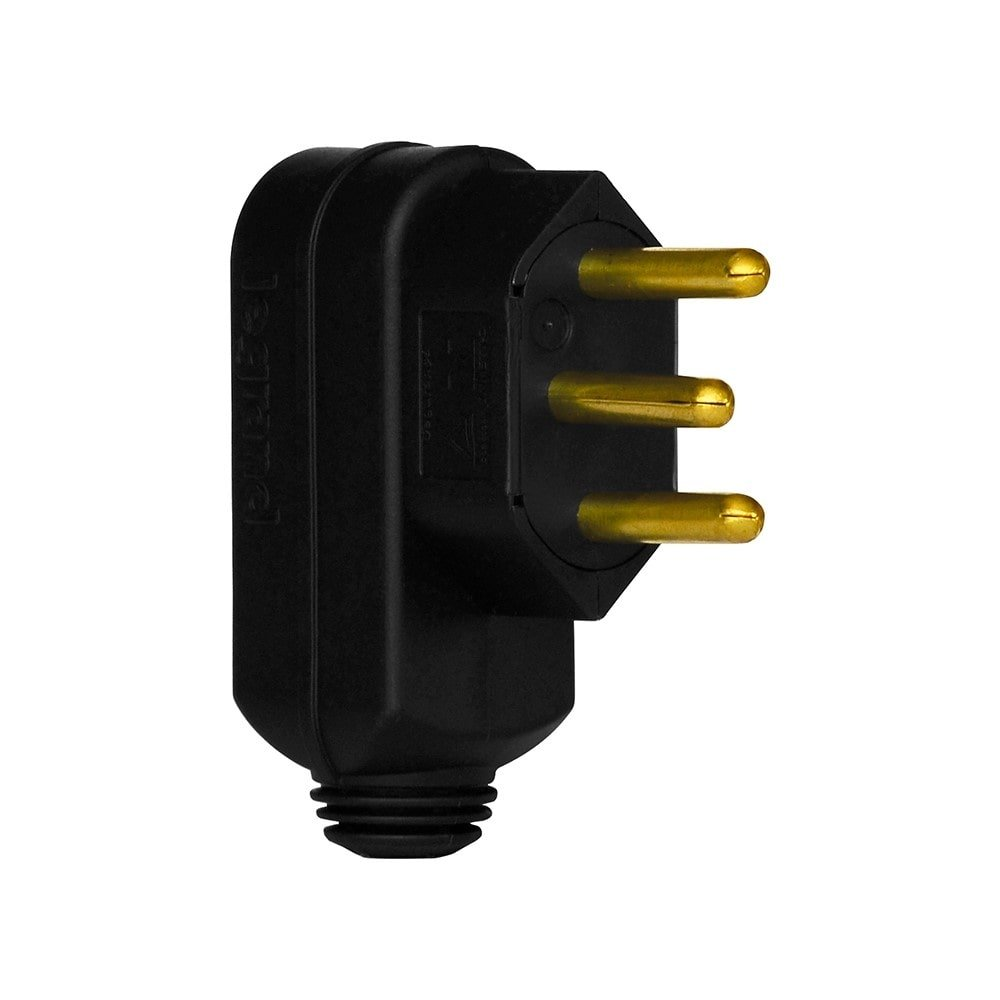 Pino Macho Pial 90 2P+T 10A 250V Preto SM Pino Macho Pial 90 2P+T 10A 250V Preto SM
