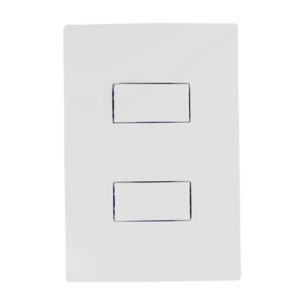 Interruptor Ilumi I9 2 Teclas Simples + Placa de 10A/250V Interruptor Ilumi I9 2 Teclas Simples + Placa de 10A/250V