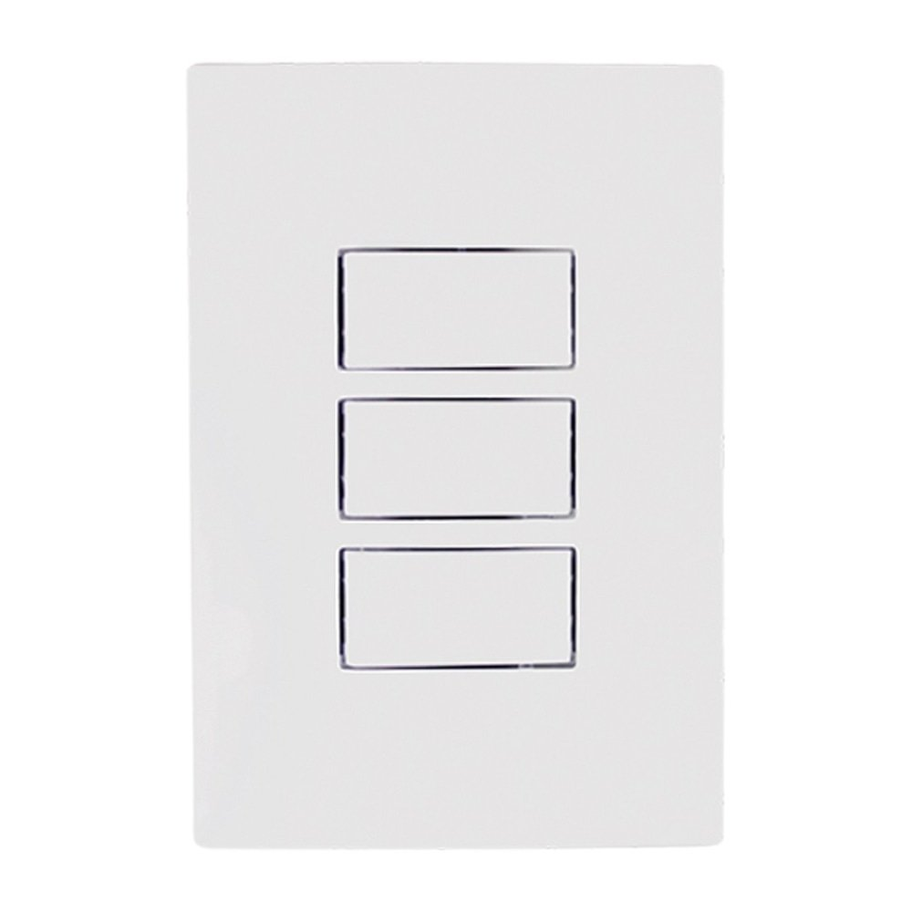 Interruptor Ilumi I9 3 Teclas Simples + Placa 10A/250V Interruptor Ilumi I9 3 Teclas Simples + Placa 10A/250V