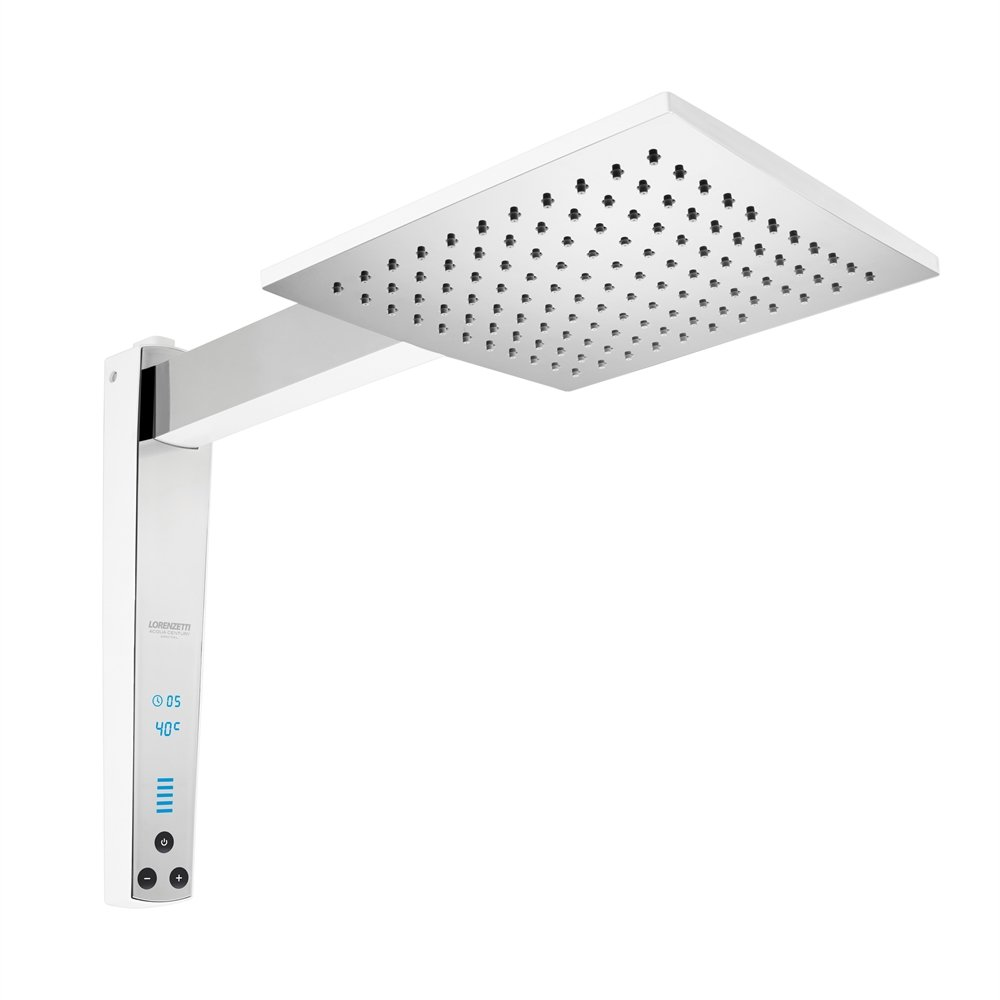 Chuveiro Lorenzetti Acqua Century Digital - Branco/Cromado 220 x 7500W Chuveiro Lorenzetti Acqua Century Digital - Branco/Cromado 220 x 7500W