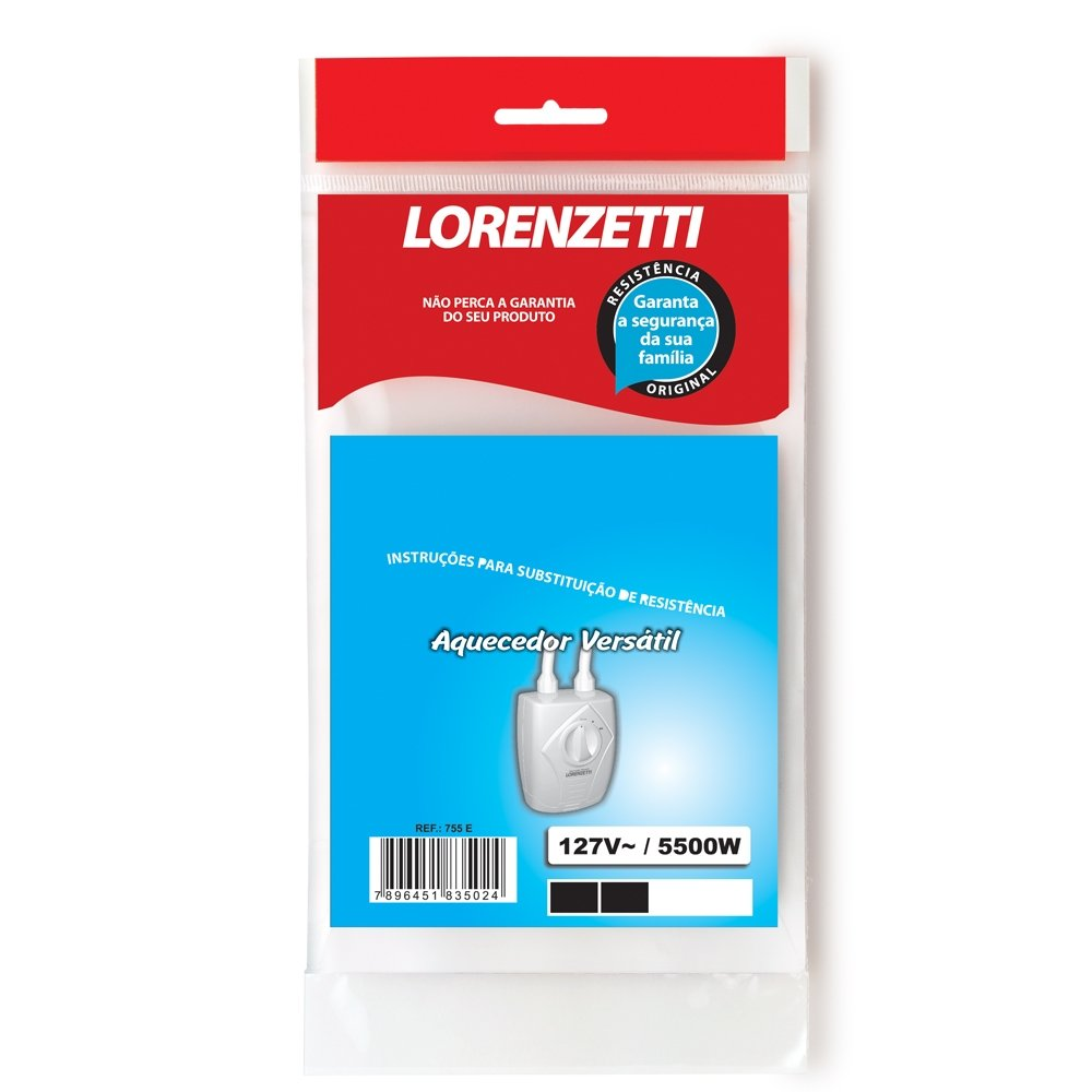 Resistência Aquecedor Lorenzetti Versátil 127 x 5500W Resistência Aquecedor Lorenzetti Versátil 127 x 5500W