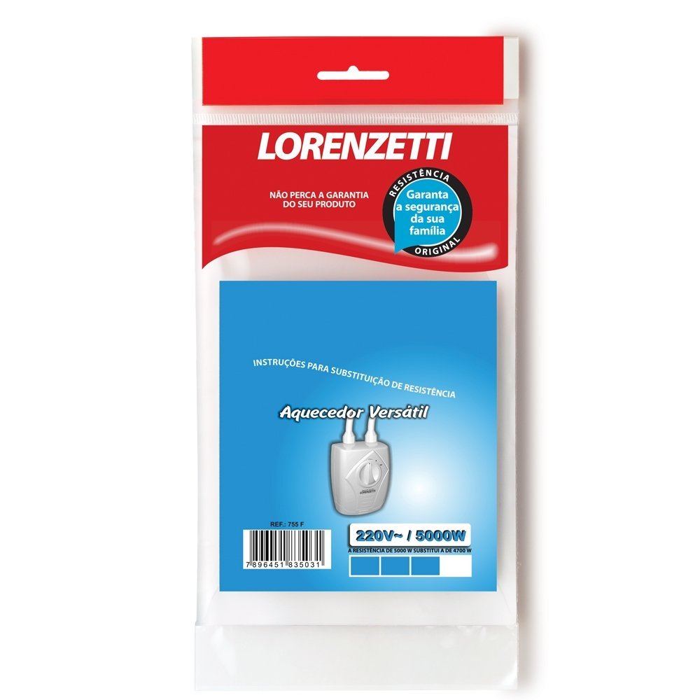 Resistência Aquecedor Lorenzetti Versátil 220 x 5000W Resistência Aquecedor Lorenzetti Versátil 220 x 5000W