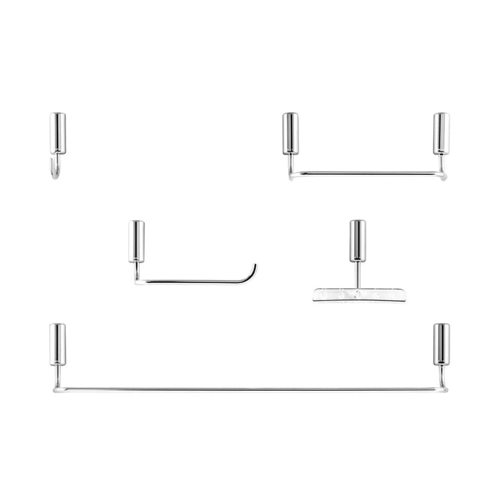 Kit Banheiro Docol Idea 5 Peças Cromado - Porta Toalha Rosto e Banho, Saboneteira, Papeleira e Cabide Kit Banheiro Docol Idea 5 Peças Cromado - Porta Toalha Rosto e Banho, Saboneteira, Papeleira e Cabide