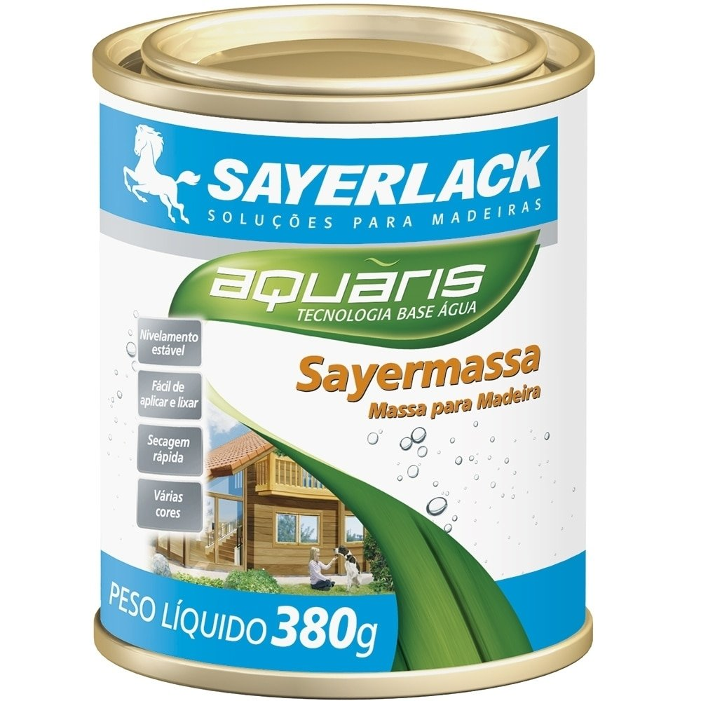Massa Sayerlack para Madeira Sayermassa Branca 380g Massa Sayerlack para Madeira Sayermassa Branca 380g