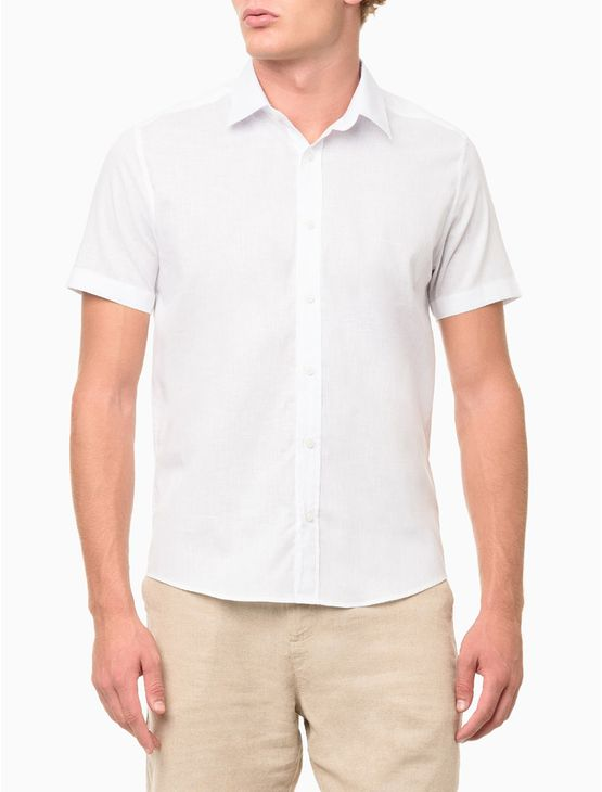 Camisa Masculina Cotton Linen Bordado - Branco Camisa Masculina Cotton Linen Bordado Branco Gg Camisa Masculina Cotton Linen Bordado - Branco Camisa Masculina Cotton Linen Bordado Branco Gg