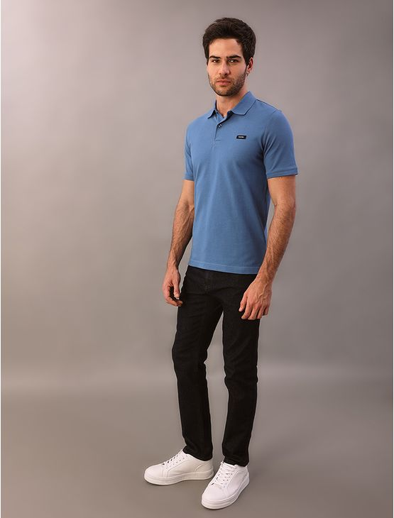 Polo Masculina Slim Piquet Calvin Klein - Azul Escuro Polo Masculina Slim Piquet Calvin Klein Azul Escuro Gg Polo Masculina Slim Piquet Calvin Klein - Azul Escuro Polo Masculina Slim Piquet Calvin Klein Azul Escuro Gg