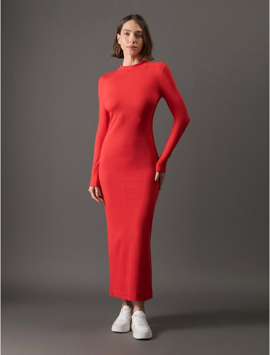 Vestido Feminino Trançador Manga Longa Calvin Klein Jeans - Vermelho Vestido Feminino Trançador Manga Longa Calvin Klein Jeans Vermelho Pp Vestido Feminino Trançador Manga Longa Calvin Klein Jeans - Vermelho Vestido Feminino Trançador Manga Longa Calvin Klein Jeans Vermelho Pp