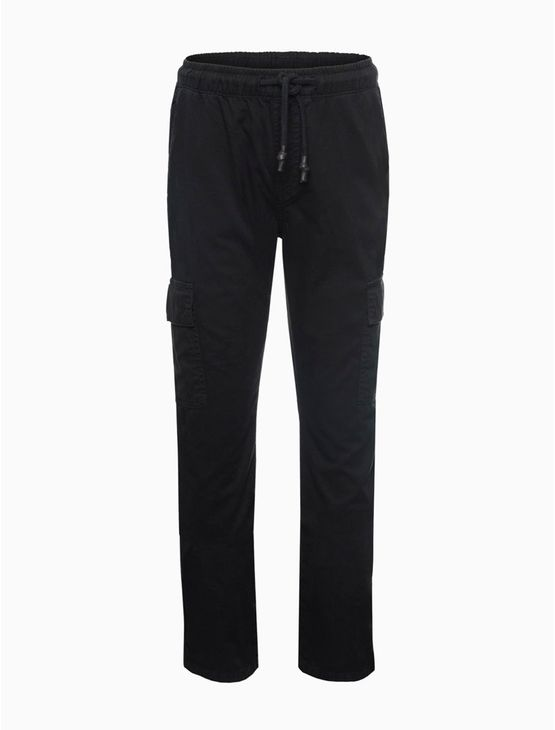 Calça Menino Straight Com Cadarço Calvin Klein Jeans - Preto Calça Menino Straight Com Cadarço Calvin Klein Jeans Preto 8