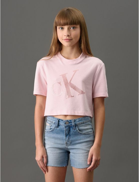 Camiseta Menina Foil Calvin Klein Jeans - Rosa Claro Camiseta Menina Foil Calvin Klein Jeans Rosa Claro 6 Camiseta Menina Foil Calvin Klein Jeans - Rosa Claro Camiseta Menina Foil Calvin Klein Jeans Rosa Claro 6