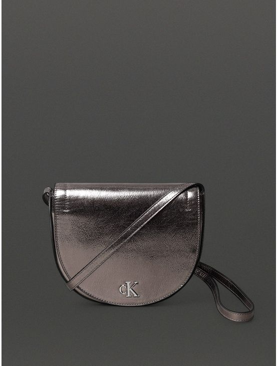 Bolsa Feminina Metálica Logo Central Calvin Klein Jeans - Grafite Bolsa Feminina Metálica Logo Central Calvin Klein Jeans Grafite u