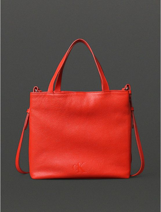 Bolsa Média Feminina Tote Bag Calvin Klein Jeans - Vermelho Bolsa Média Feminina Tote Bag Calvin Klein Jeans Vermelho u