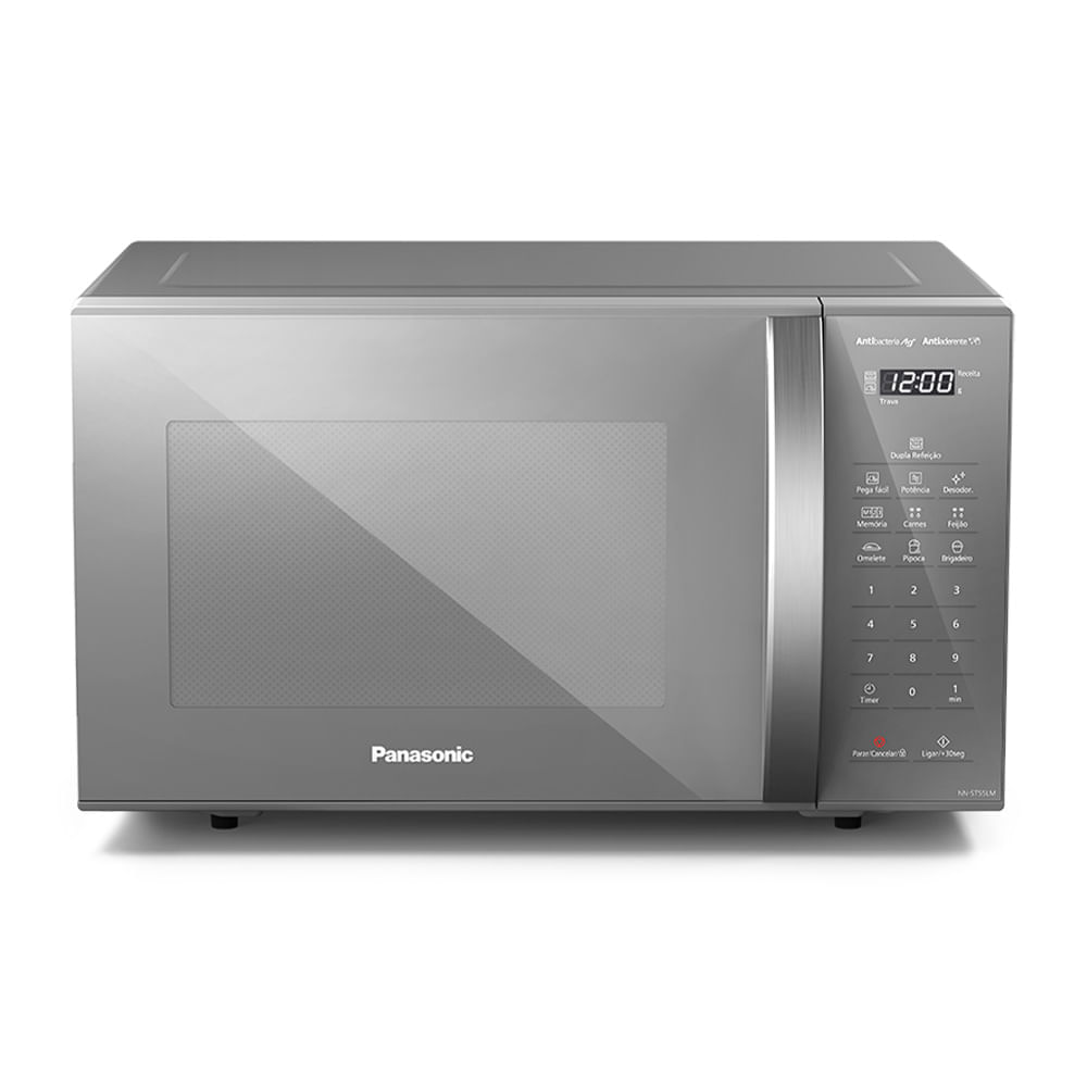 Micro-ondas Ideal+ Panasonic ST55 Dupla Refeição 27 L Espelhado - NN-ST55LMRU