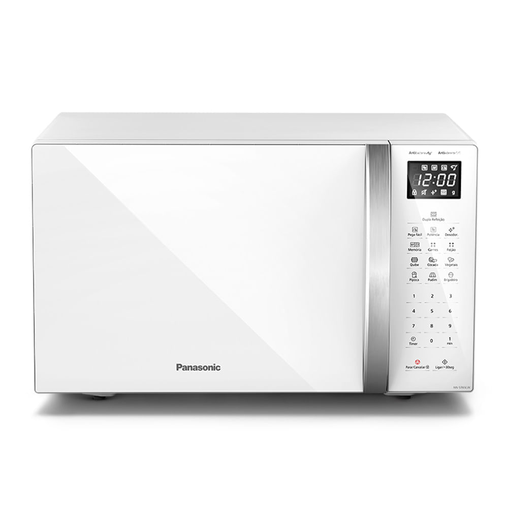 Micro-ondas Ideal+ Panasonic ST65 Dupla Refeição 34L Branco - NN-ST65LWRU Micro-ondas Ideal+ Panasonic ST65 Dupla Refeição 34L Branco - NN-ST65LWRU