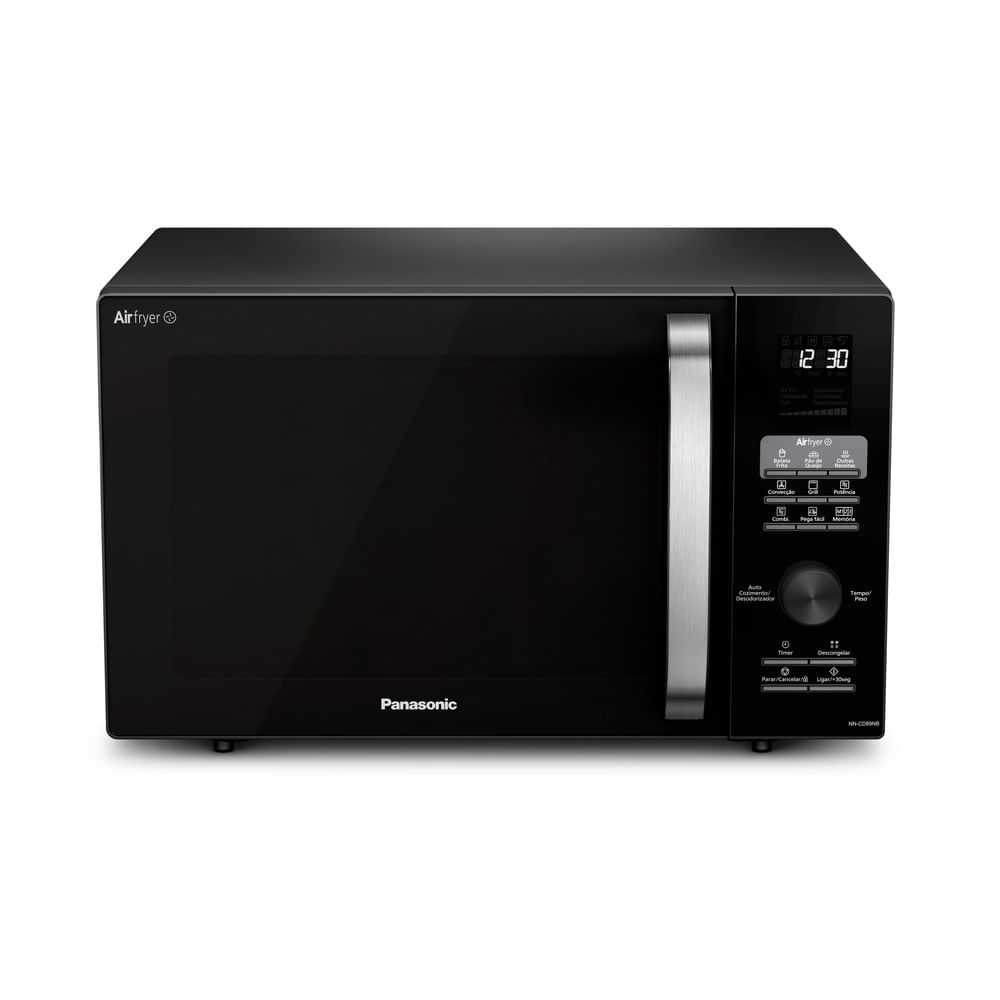 Micro-ondas Intuitive+ Panasonic CD89 4 em 1 Airfryer 30L Black Glass - NN-CD89NBRU Micro-ondas Intuitive+ Panasonic CD89 4 em 1 Airfryer 30L Black Glass - NN-CD89NBRU