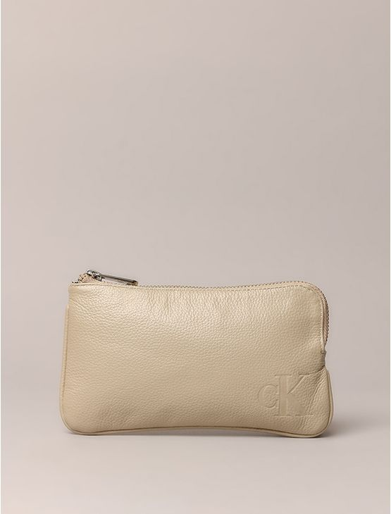 Necessaire Calvin Klein Jeans Feminino Queima Ck - Caqui Claro Necessaire Calvin Klein Jeans Feminino Queima Ck Caqui Claro u