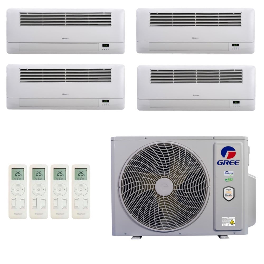 Ar-Condicionado Multi Split Inverter R-32 Gree 36.000 (2x Evap Cassete 1 Via 9.000 + 2x Evap Cassete 1 Via 12.000) Quente/Frio 220V