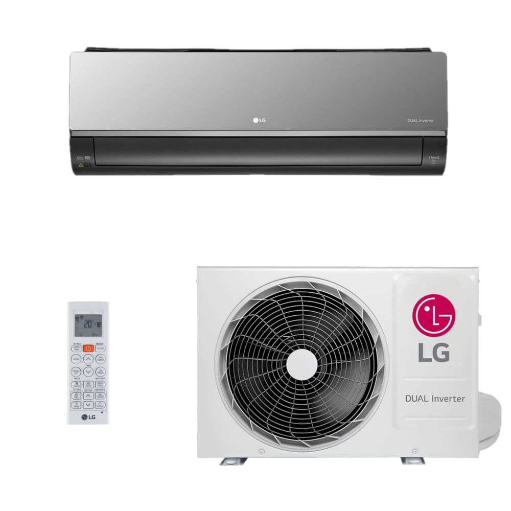 Ar-Condicionado LG AI DUAL Inverter Voice ARTCOOL UV Nano 18.000 BTUs Quente/Frio 220V - S3-W18KLR7A