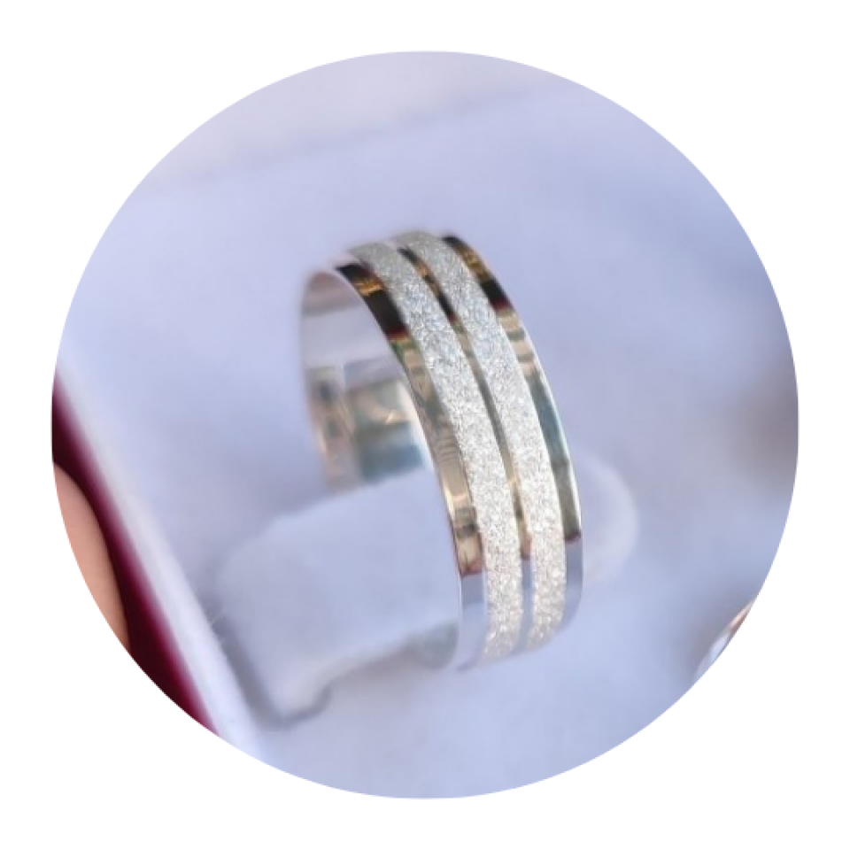 Aliança de Prata 6mm mod. diamantado. Aliança de Prata 6mm mod. diamantado.