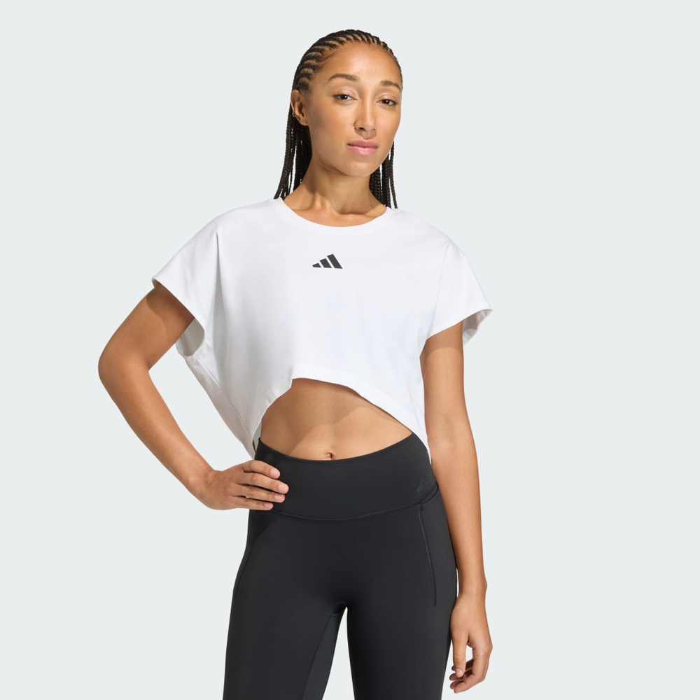 Regata Boxy Cropped Primelift Workout Três Listras Mulher adidas