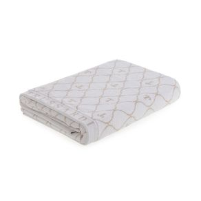 Toalha de Rosto Trussardi Jacquard Fio Tinto Speciale Branco/Bege Toalha de Rosto Trussardi Jacquard Fio Tinto Speciale Branco/Bege