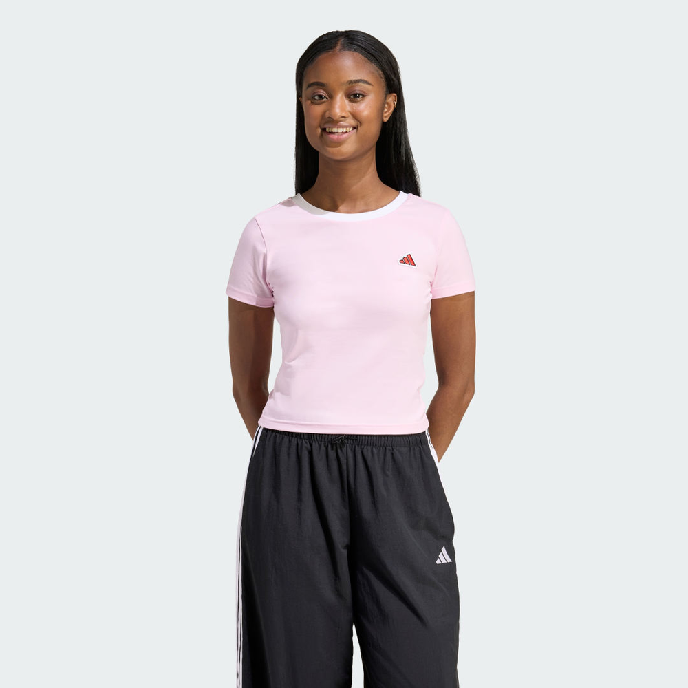 Camiseta Baby Look Estampada Colour Icon Mulher adidas