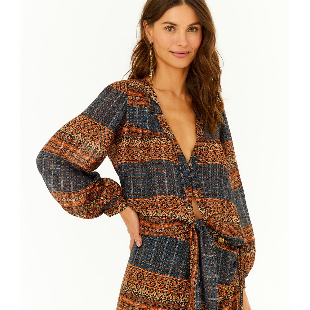 Blusa Amarração Estampa Zay Blusa Amarração Estampa Zay
