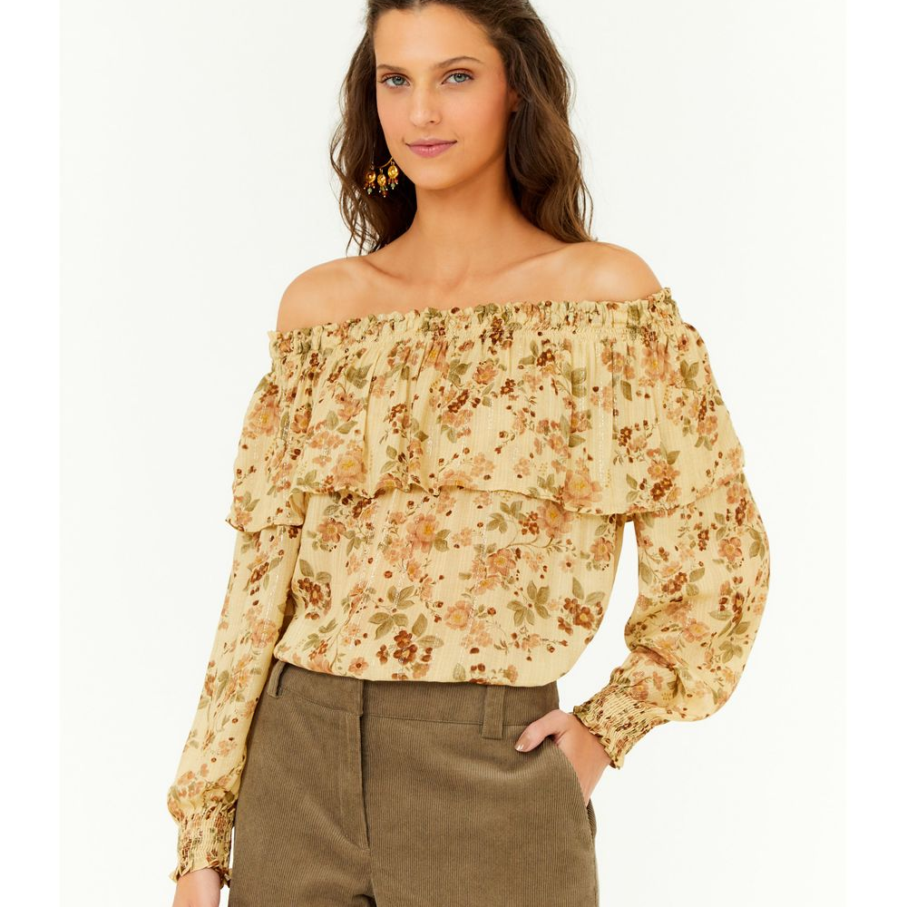 Blusa Ombro a Ombro Estampa Blush Blusa Ombro a Ombro Estampa Blush