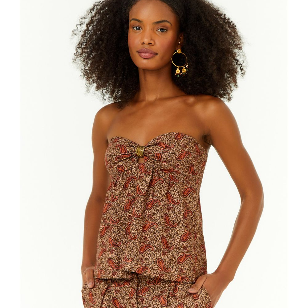 Blusa Sem Manga Estampa Maya Blusa Sem Manga Estampa Maya