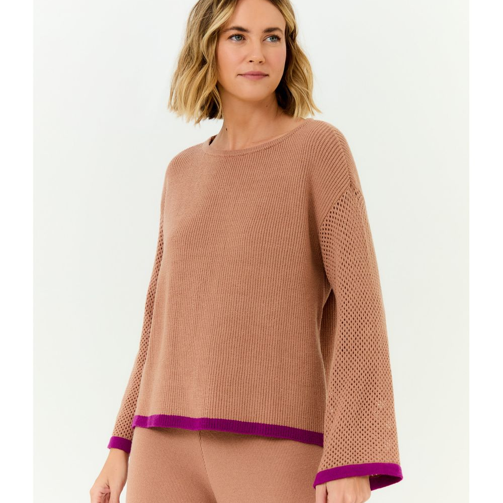Blusa Tricot Canelada Com Viés Blusa Tricot Canelada Com Viés
