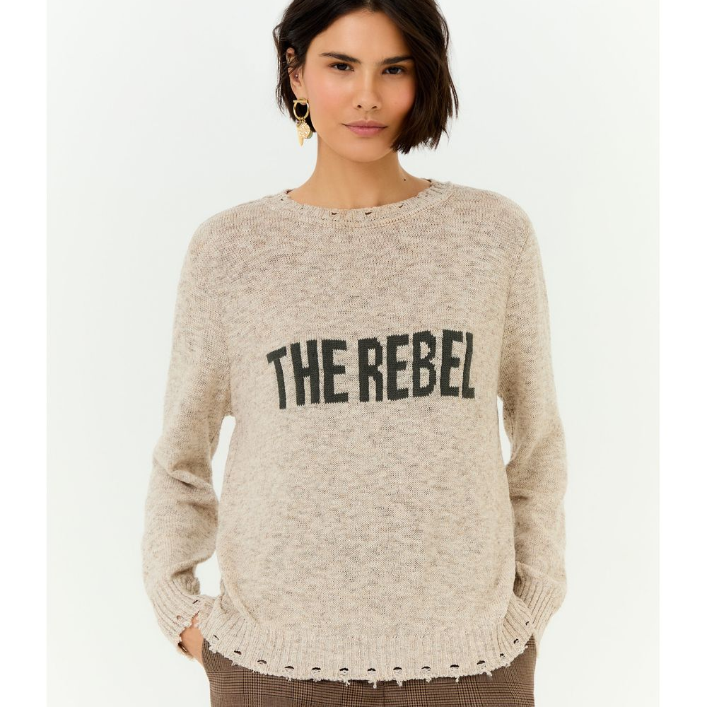 Blusa Tricot Manga Longa The Rebel Blusa Tricot Manga Longa The Rebel