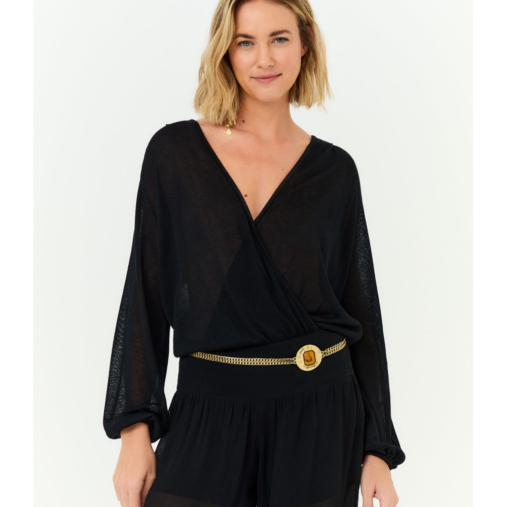 Body Tricot Decote Transpasse Body Tricot Decote Transpasse