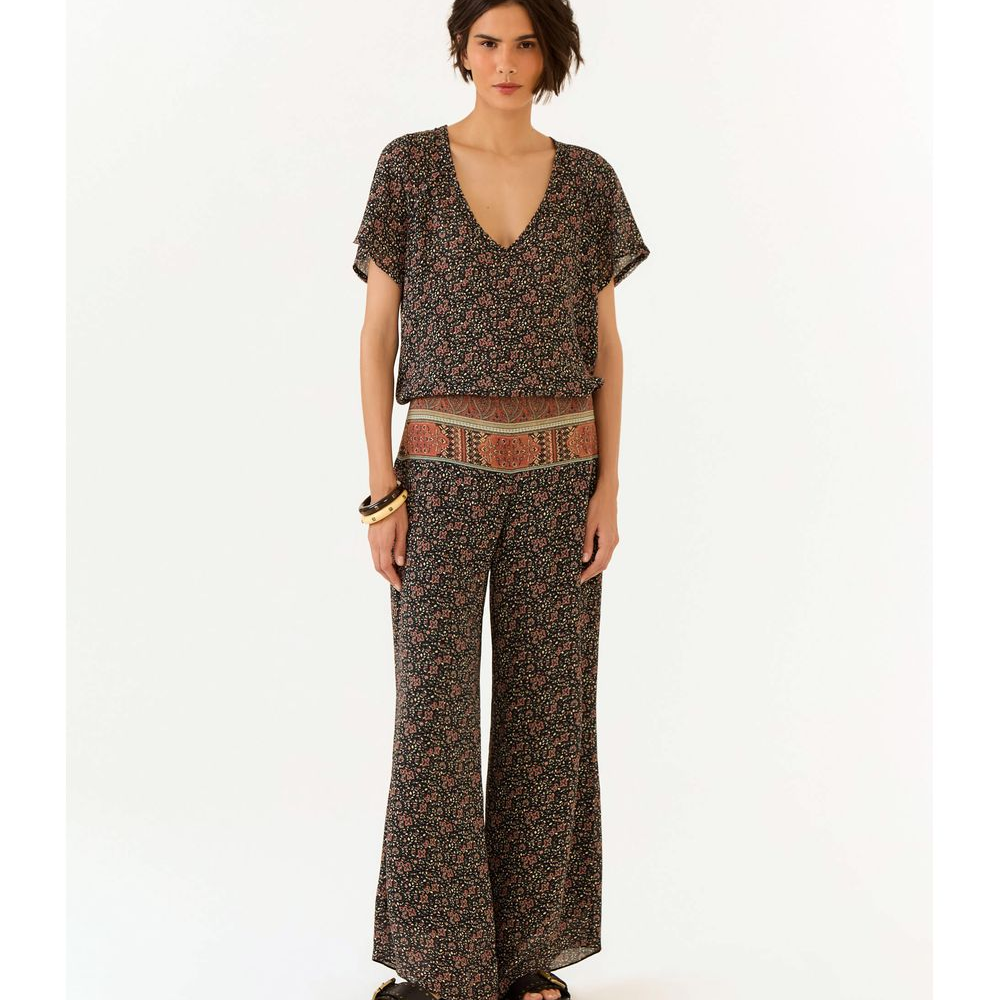 Calça Ggt Estampa Isla Preto