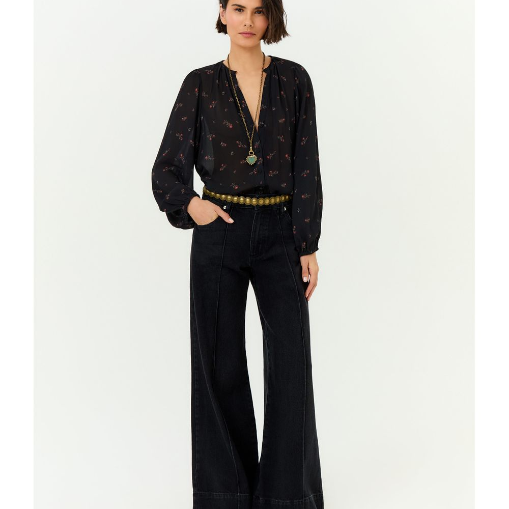 Calça Jeans Black Pantalona Nervura