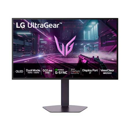Monitor LG OLED 4th gen UltraGearTM Dual Mode 27GX790B-B 27", 720Hz HD, 540Hz QHD 2K, 0.02ms (GtG), NVIDIA G-SYNC, AMD FreeSync Premium Pro, Vesa ClearMR21000, Tandem Technology - 27GX790B-B